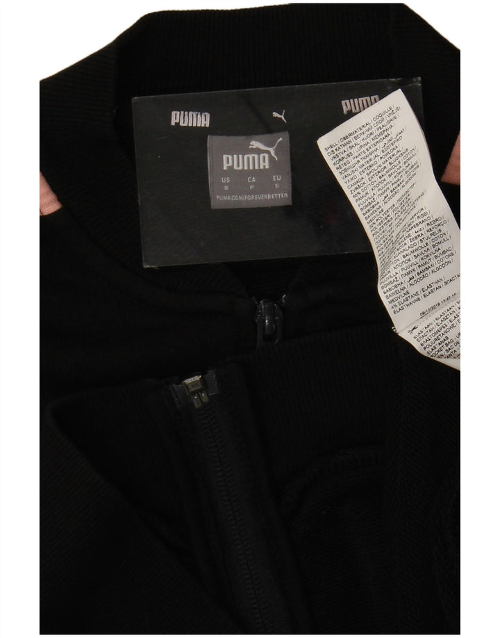 Puma Veste de survêtement graphique pour femme UK 10 Small Noir Colourblock