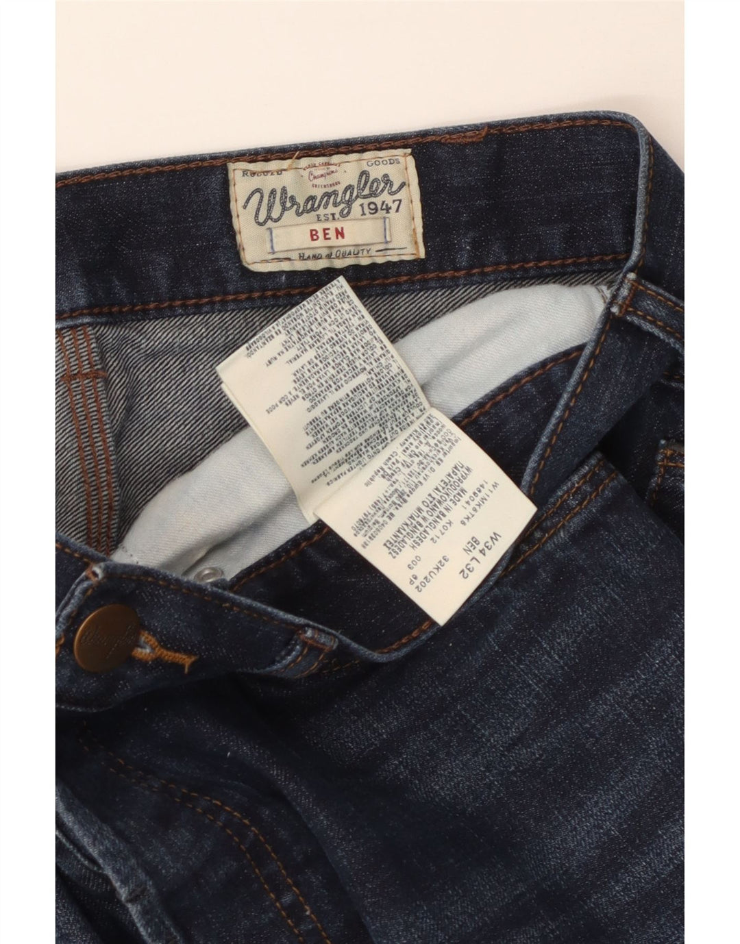 Wrangler Jean Droit Ben W34 L32 Homme Bleu Coton