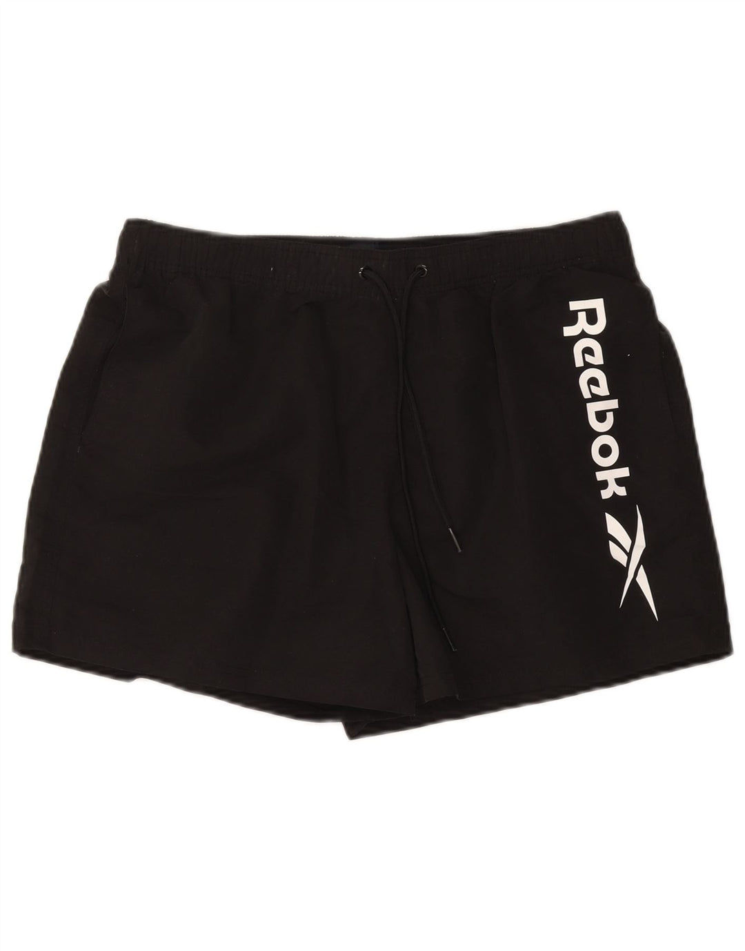 Reebok Short de Sport Graphique Homme Large Noir Polyester