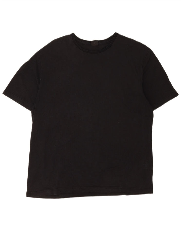 Hugo Boss Hommes T-Shirt Top Large Noir Coton