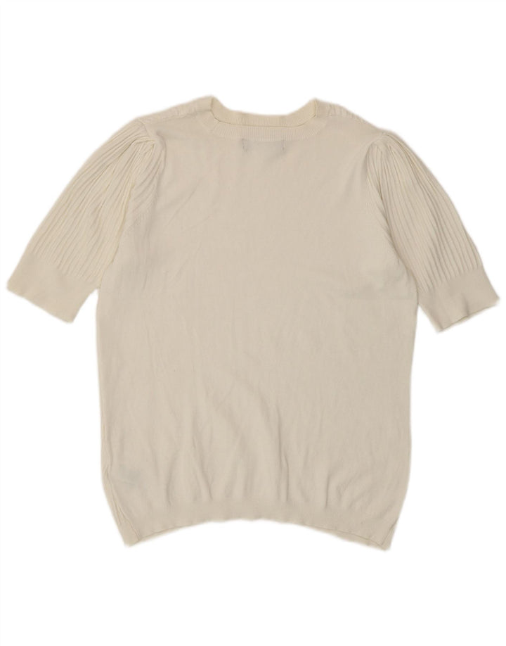 Marks & Spencer Pull col bateau pour femme UK 14 Blanc moyen
