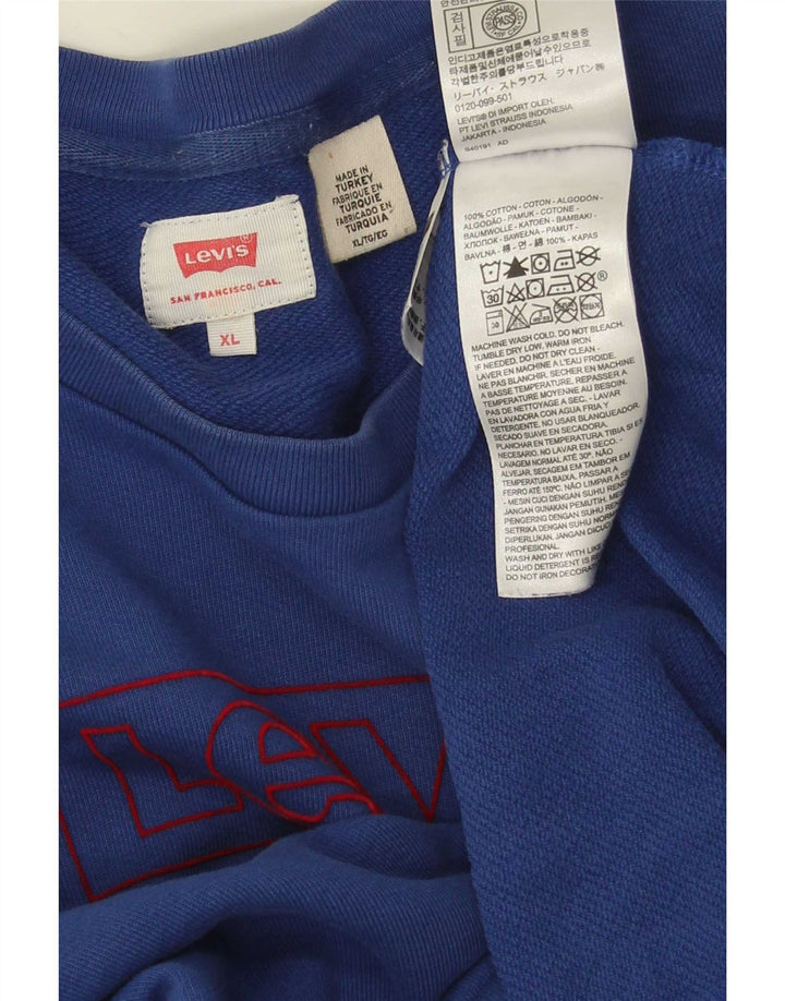 Levi's Sweatshirt Graphic Sweatshirt Jumper XL Homme Bleu Coton