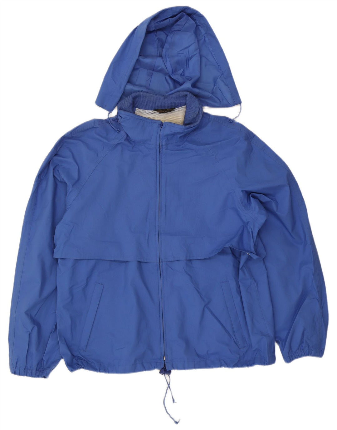 Eddie Bauer Veste de pluie à capuche pour homme UK 40 Large Bleu Polyester