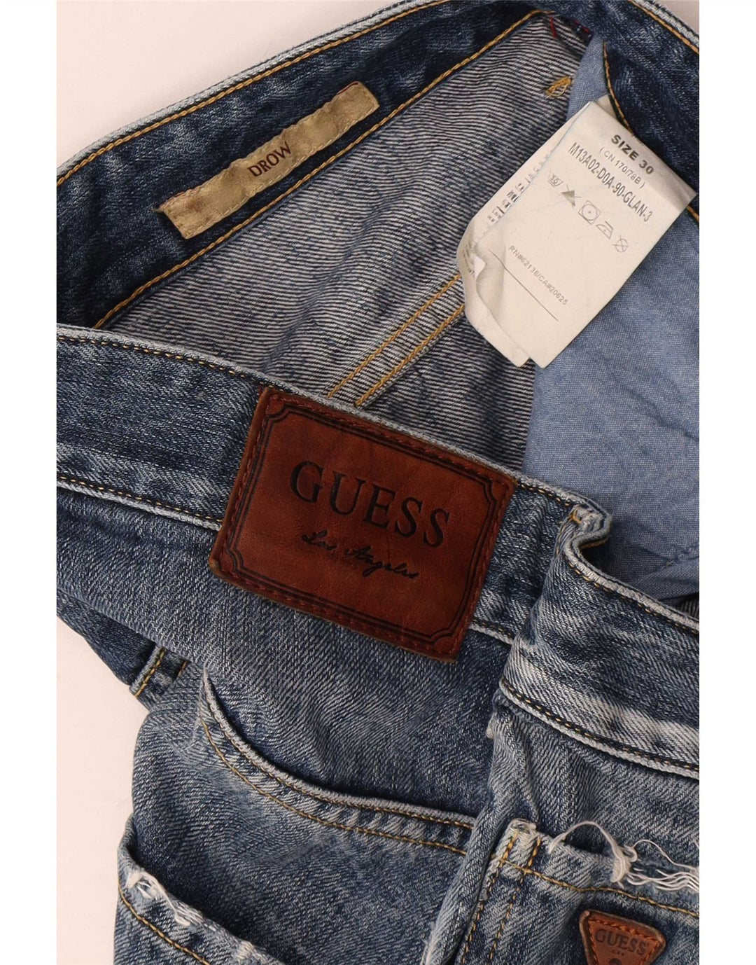 Guess Jean Slim Homme W30 L34 Bleu Coton