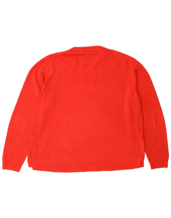 Marks & Spencer Pull ras du cou pour femme UK 18 XL Acrylique rouge
