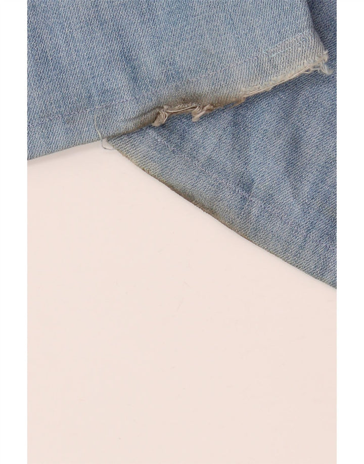 Roccobarocco Jean Bootcut Femme IT 44 Moyen W32 L33 Bleu Coton Floral