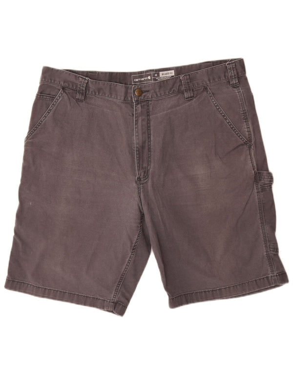 Carhartt Mens Relaxed Fit Cargo Shorts W40 XL Grey Cotton