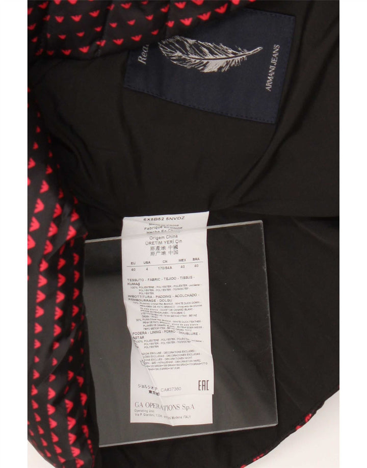 Armani Jeans Veste rembourrée pour femme EU 40 Moyen Noir Moderne
