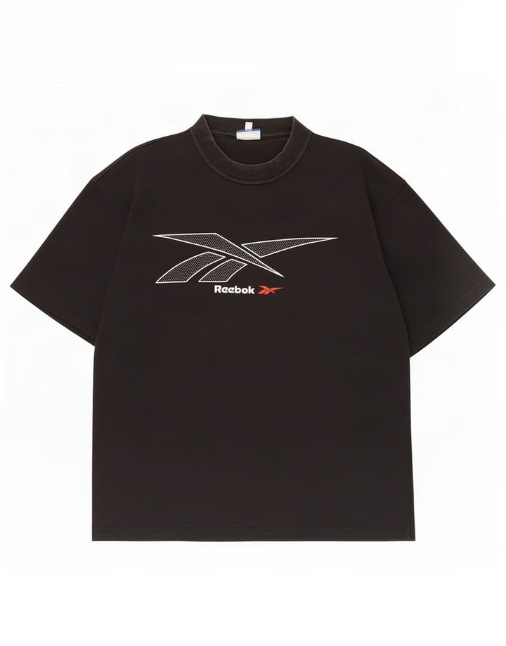 Reebok T-Shirt Graphic Homme Noir Moyen Coton