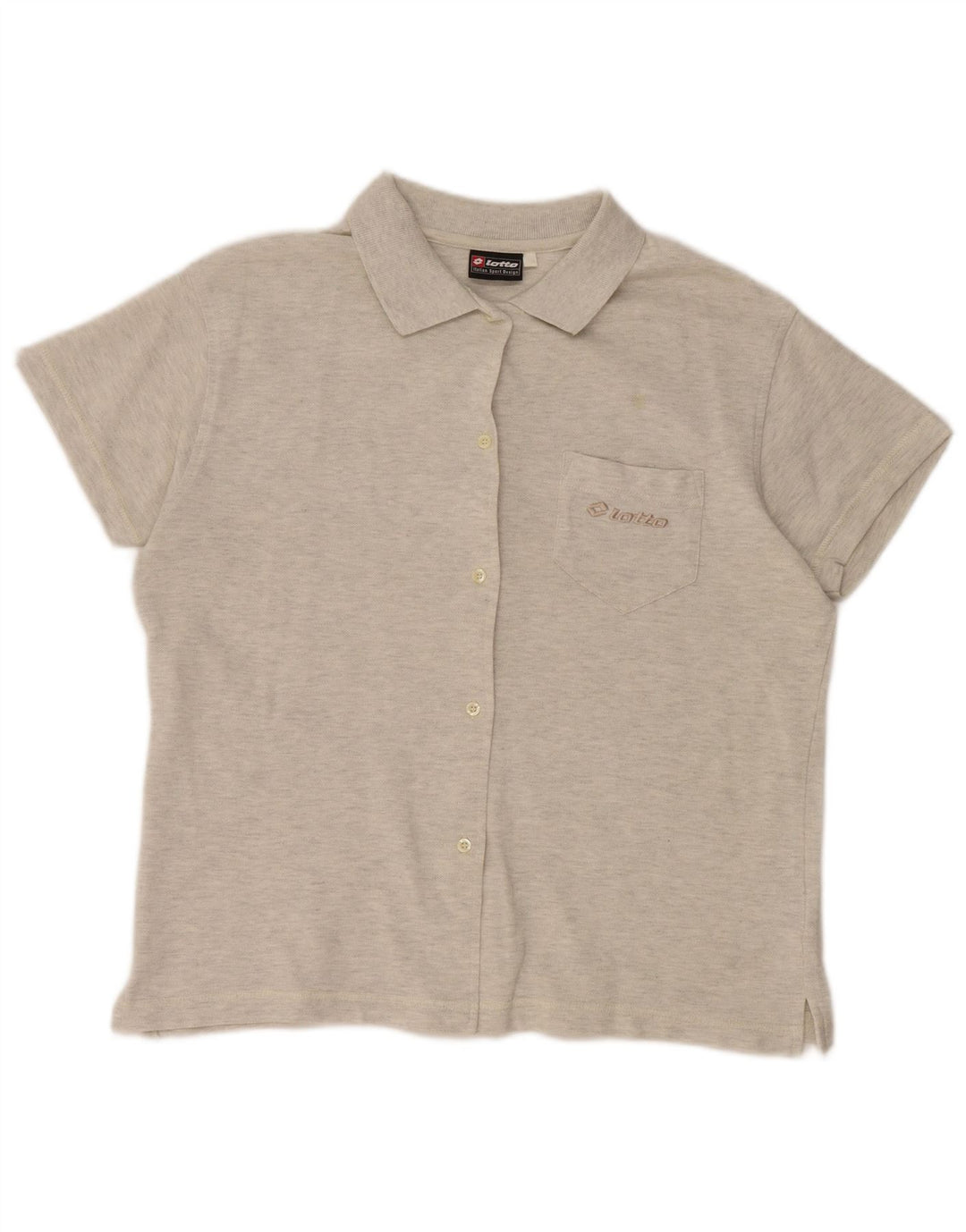 LOTTO Chemisier à manches courtes pour femme UK 20 2XL Gris Coton