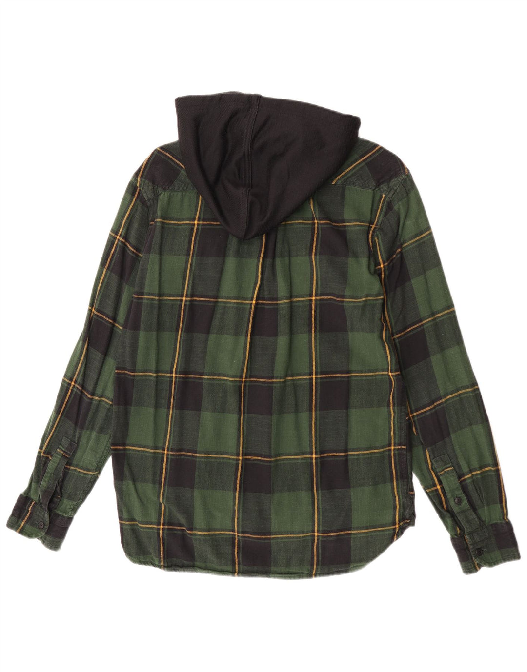 Levi's Chemise à capuche en flanelle homme vert moyen à carreaux en coton