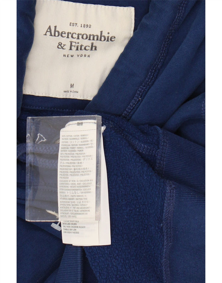 ABERCROMBIE & FITCH Pull à capuche graphique pour femme UK 14 Bleu marine moyen