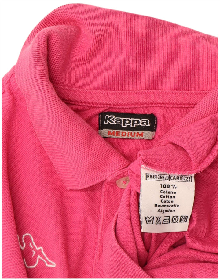 Kappa Polo Graphique Homme Rose Moyen Coton