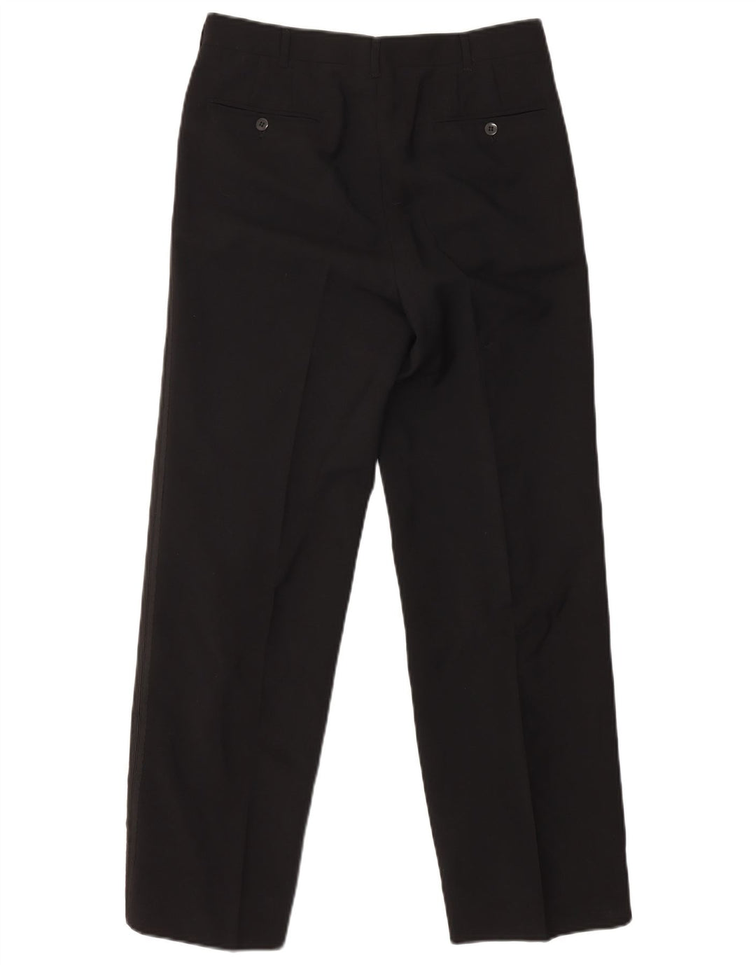 VINTAGE Ensemble 2 pièces 1 bouton pour homme IT 46 Small W29 L29 Laine noire