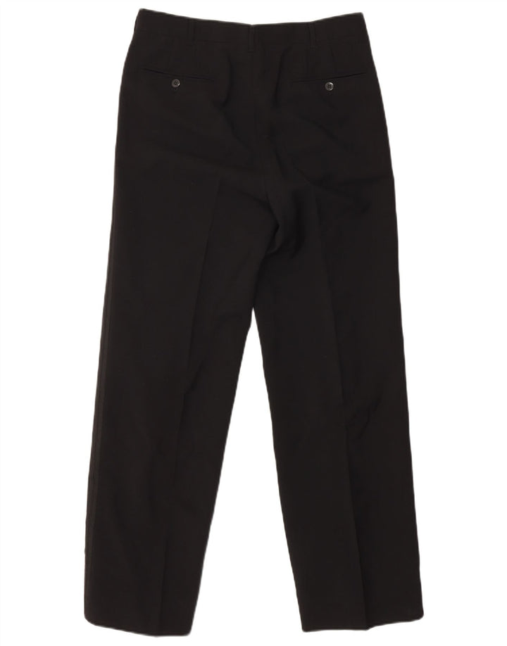 VINTAGE Ensemble 2 pièces 1 bouton pour homme IT 46 Small W29 L29 Laine noire