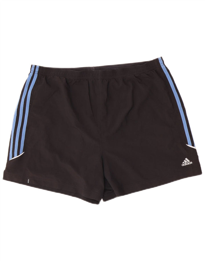 Adidas Short de sport pour homme Large Noir Colorblock Polyester