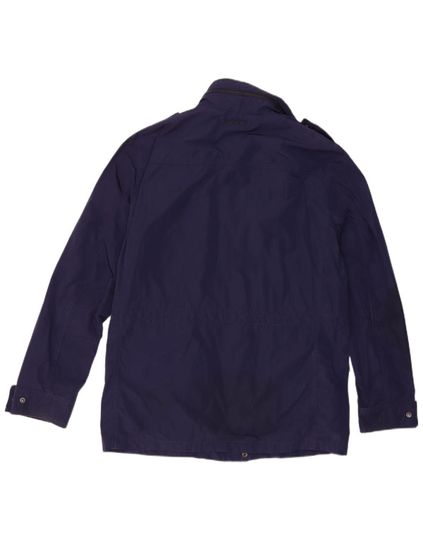 Calvin Klein Jeans Mens Hooded Utility Jacket UK 40 Large Navy Blue
