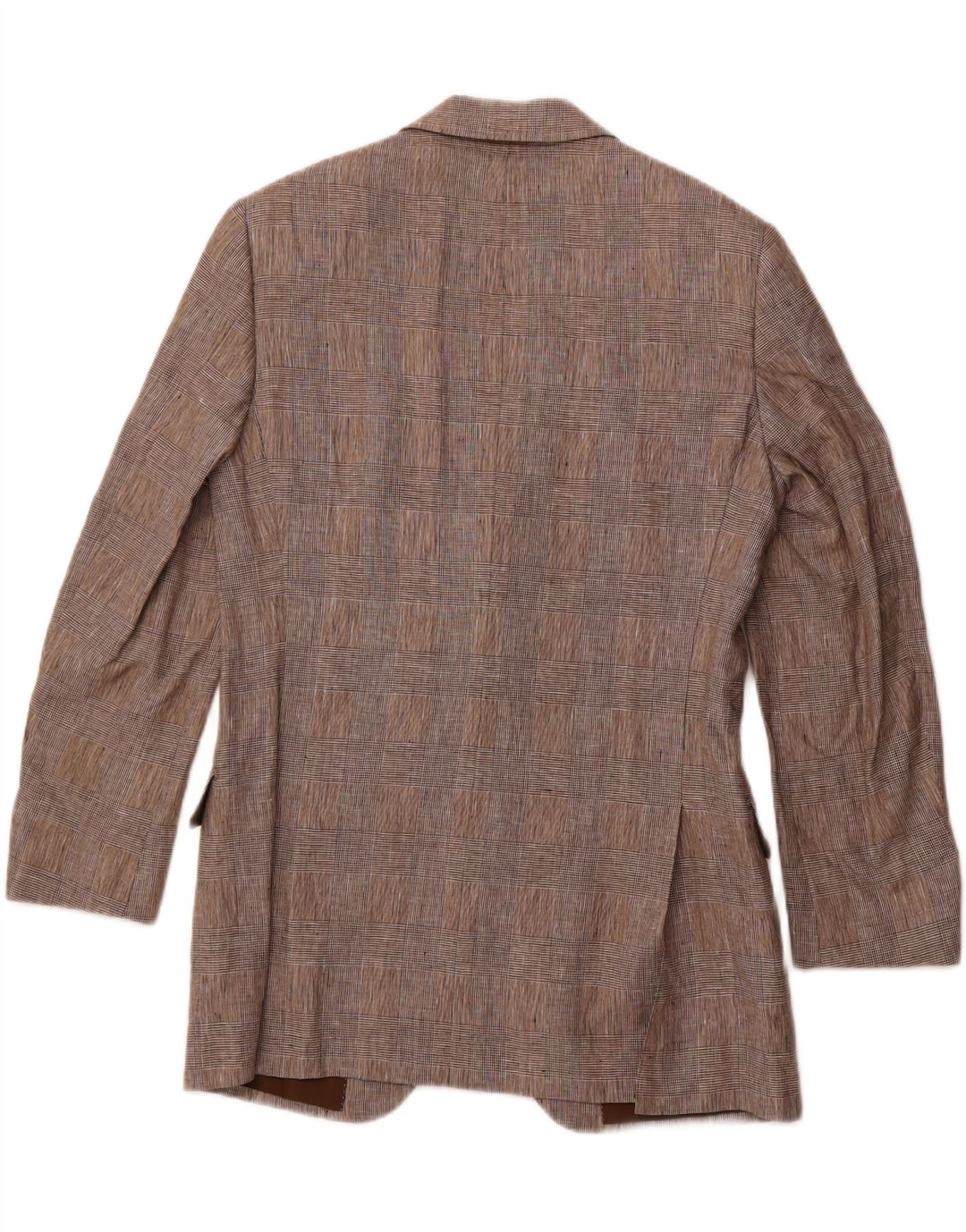 PAL ZILERI Veste Blazer 2 Boutons Homme IT 48 Gris Moyen à Carreaux Lin