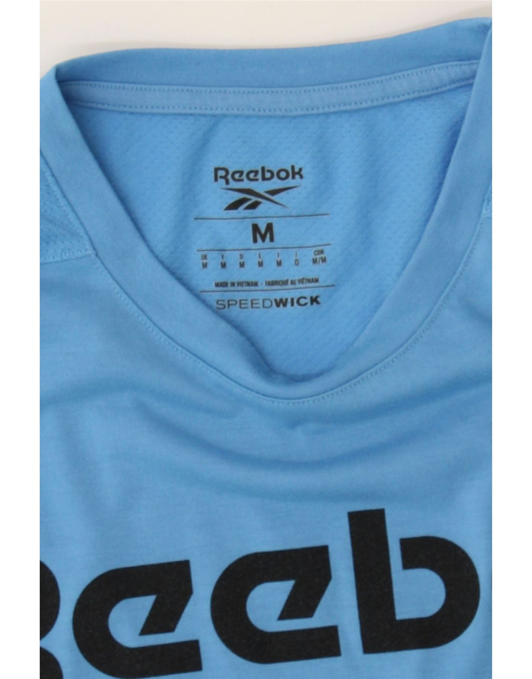 REEBOK Mens Graphic T-Shirt Top Medium Blue Polyester Vintage Reebok and Second-Hand Reebok from Messina Hembry 