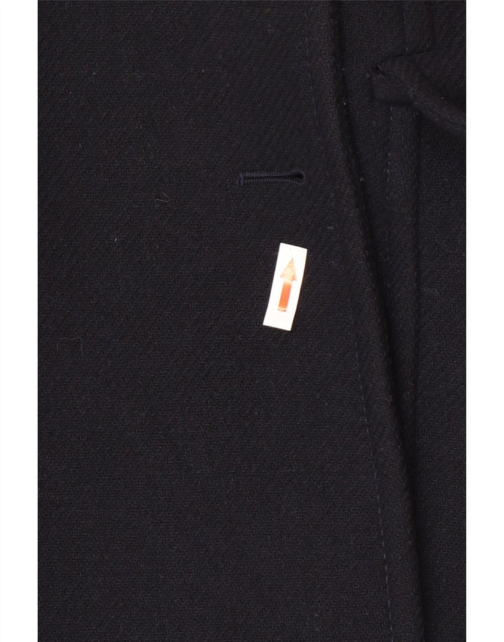 Zara Womens Double Breasted Coat UK 16 Large Bleu Marine Laine