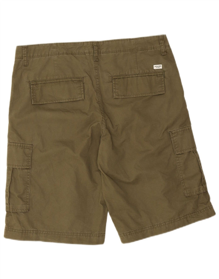 Jack & Jones Short Cargo Homme Medium W34 Kaki Coton