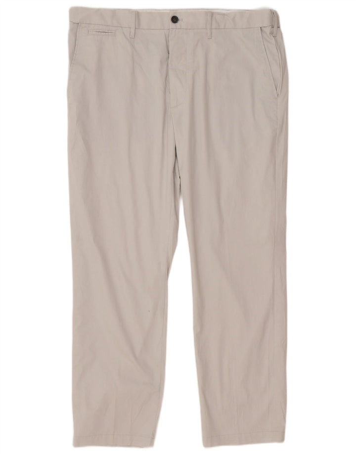 Marks & Spencer Pantalon chino coupe classique pour homme W38 L29 Gris Coton