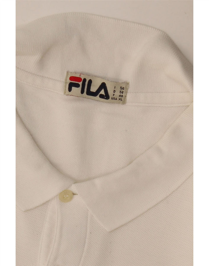 FILA Polo Homme IT 56 2XL Blanc