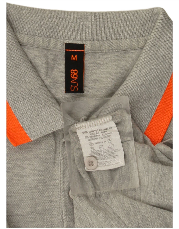 Sun68 Polo Homme Gris Moyen Coton