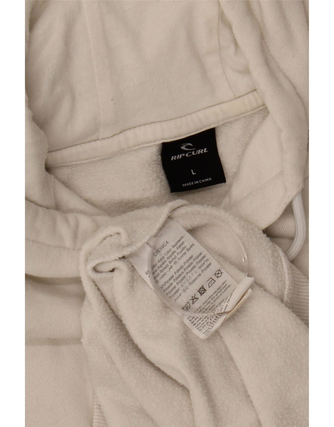 RIP CURL Pull à capuche pour homme Grand coton blanc