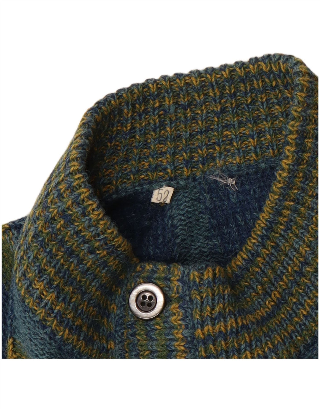 vintage Mens Cardigan Sweater IT 52 Grand Chèque Bleu