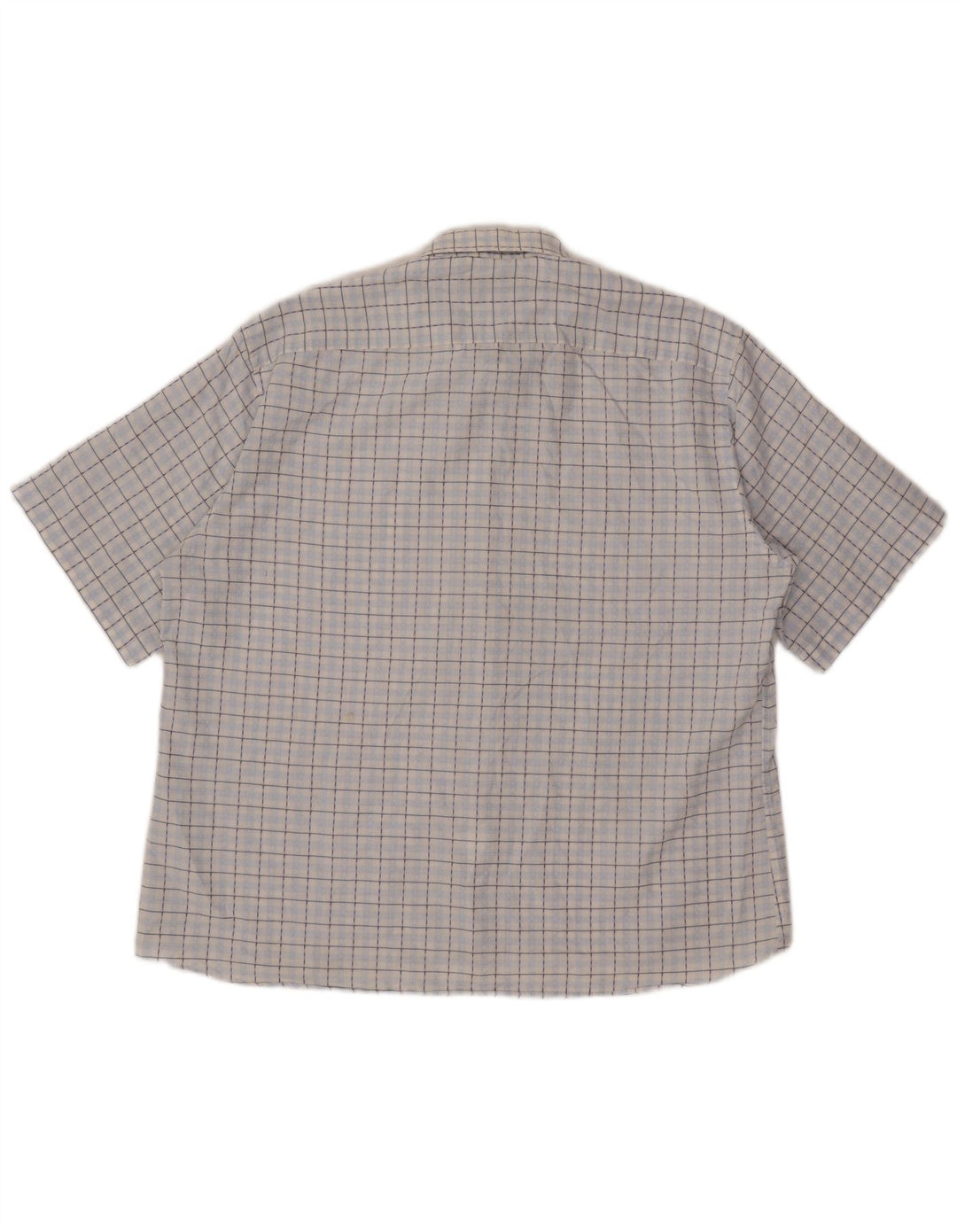 Pierre Cardin Chemise à manches courtes pour homme Taille 43 Grand carreaux bleus