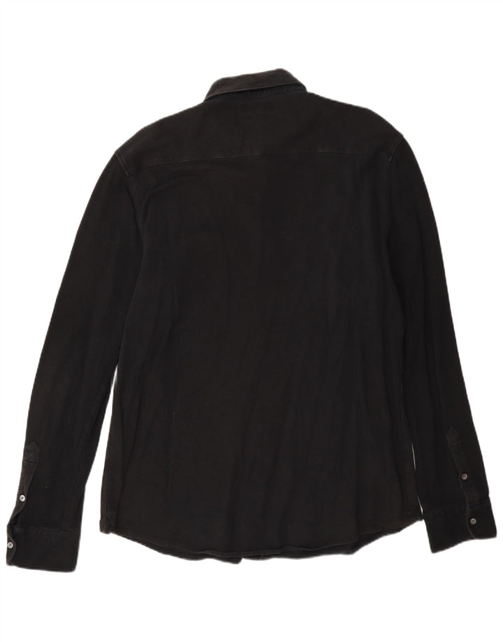 Massimo Dutti Chemise Slim Fit Homme Noir XL