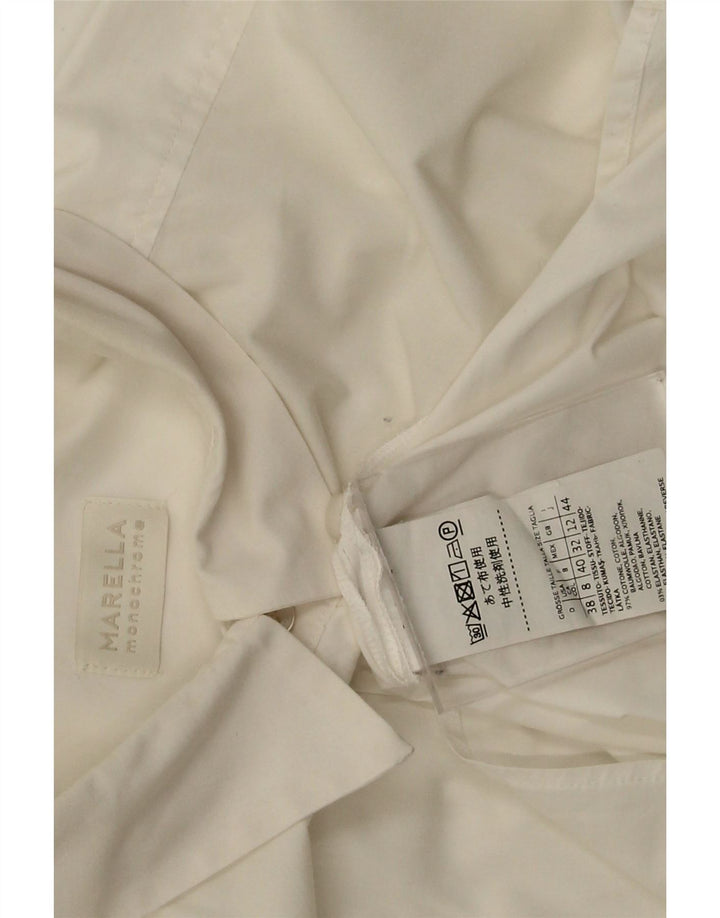 Marella Chemise Femme UK 12 Coton Blanc Moyen