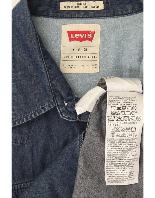 Levi's Chemise Slim Fit en Jean Homme Bleu Marine Coton