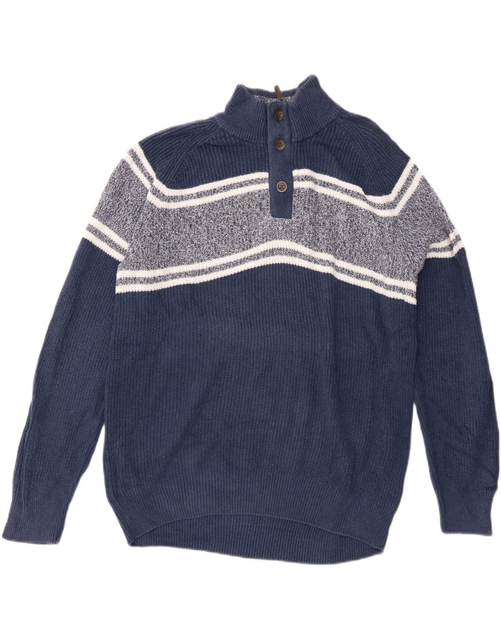 Marks & Spencer Pull à col zippé Harbor pour homme Bleu Large Colorblock