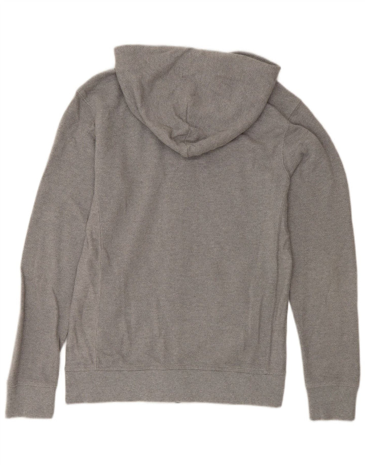 Zara Pull À Capuche Zippé Homme Gris Moyen Coton