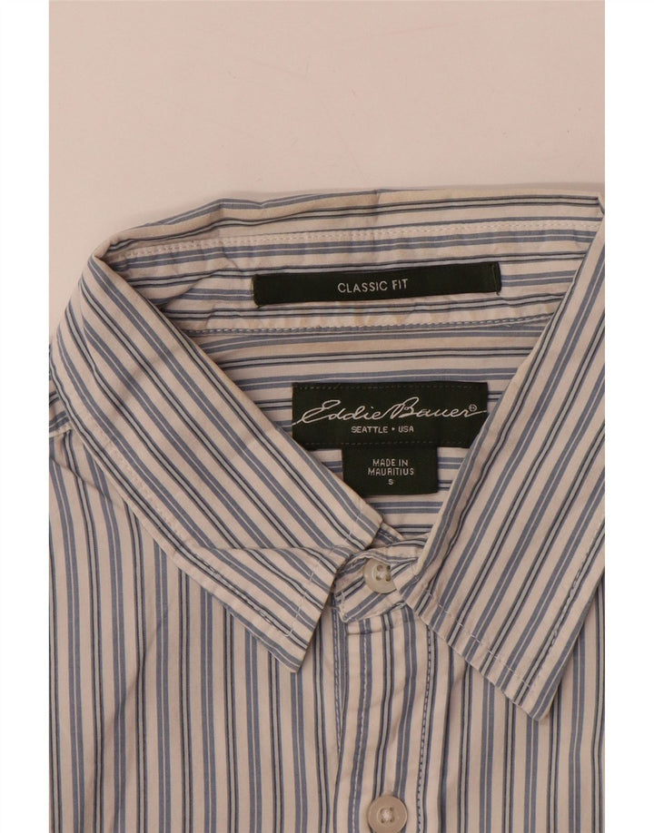 EDDIE BAUER Chemise classique pour homme en coton à fines rayures bleues