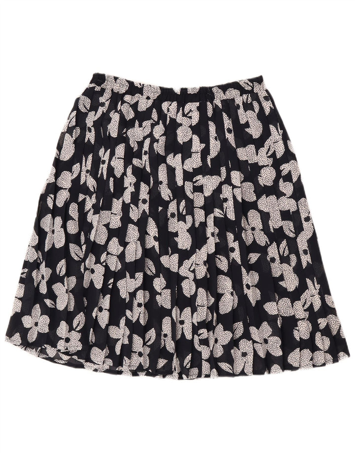 jupe plissée femme vintage W30 Medium Black Floral