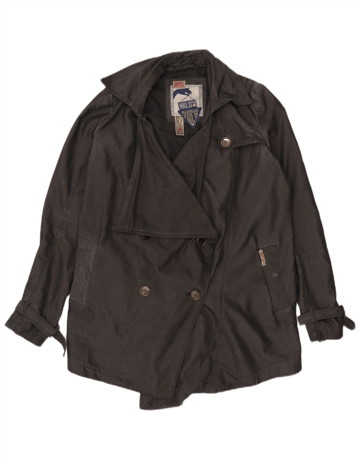 KHUJO Trench-Coat surdimensionné pour femme UK 10 Petit Noir Polyester