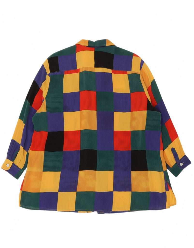 ULLA POPKEN Womens Shirt Dress UK 24/26 4XL Multicoloured Check Cupro Vintage Ulla Popken and Second-Hand Ulla Popken from Messina Hembry 