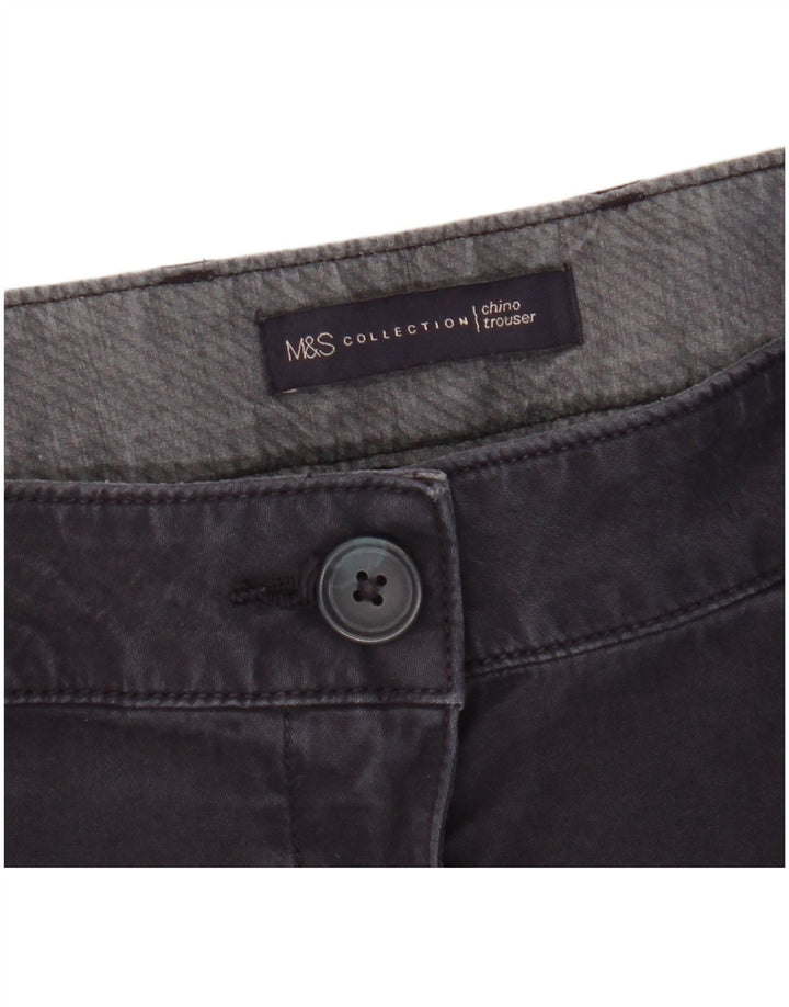 Marks & Spencer Pantalon Chino Droit Femme W38 L28 Bleu Marine