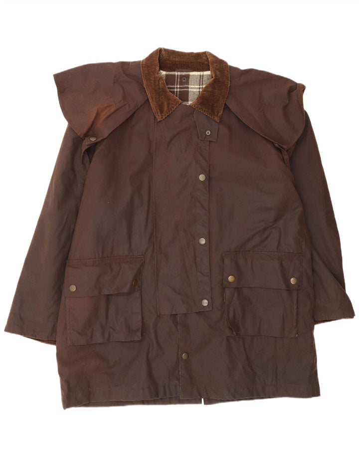 Derby Veste en coton ciré pour homme UK 40 Large Marron
