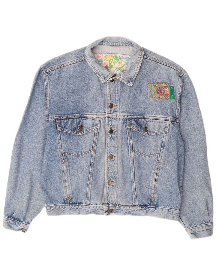 veste en denim homme vintage UK 42 XL Coton Bleu