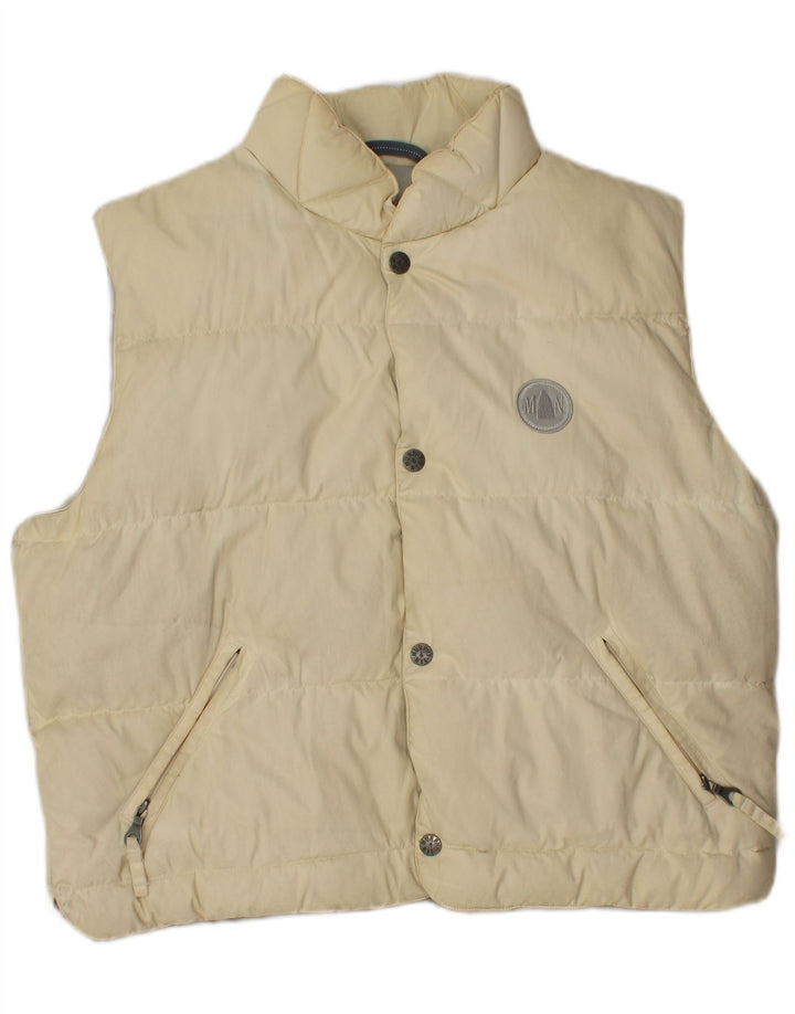 Murphy & Nye Gilet rembourré pour homme UK 38 Medium Blanc cassé