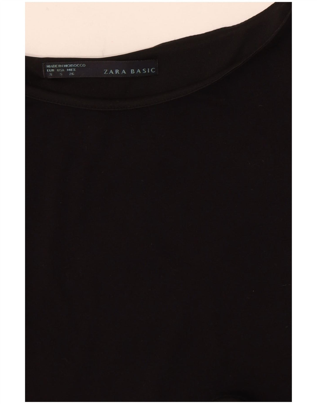 Zara Robe basique sans manches pour femme UK 8 Small Noir Rayé
