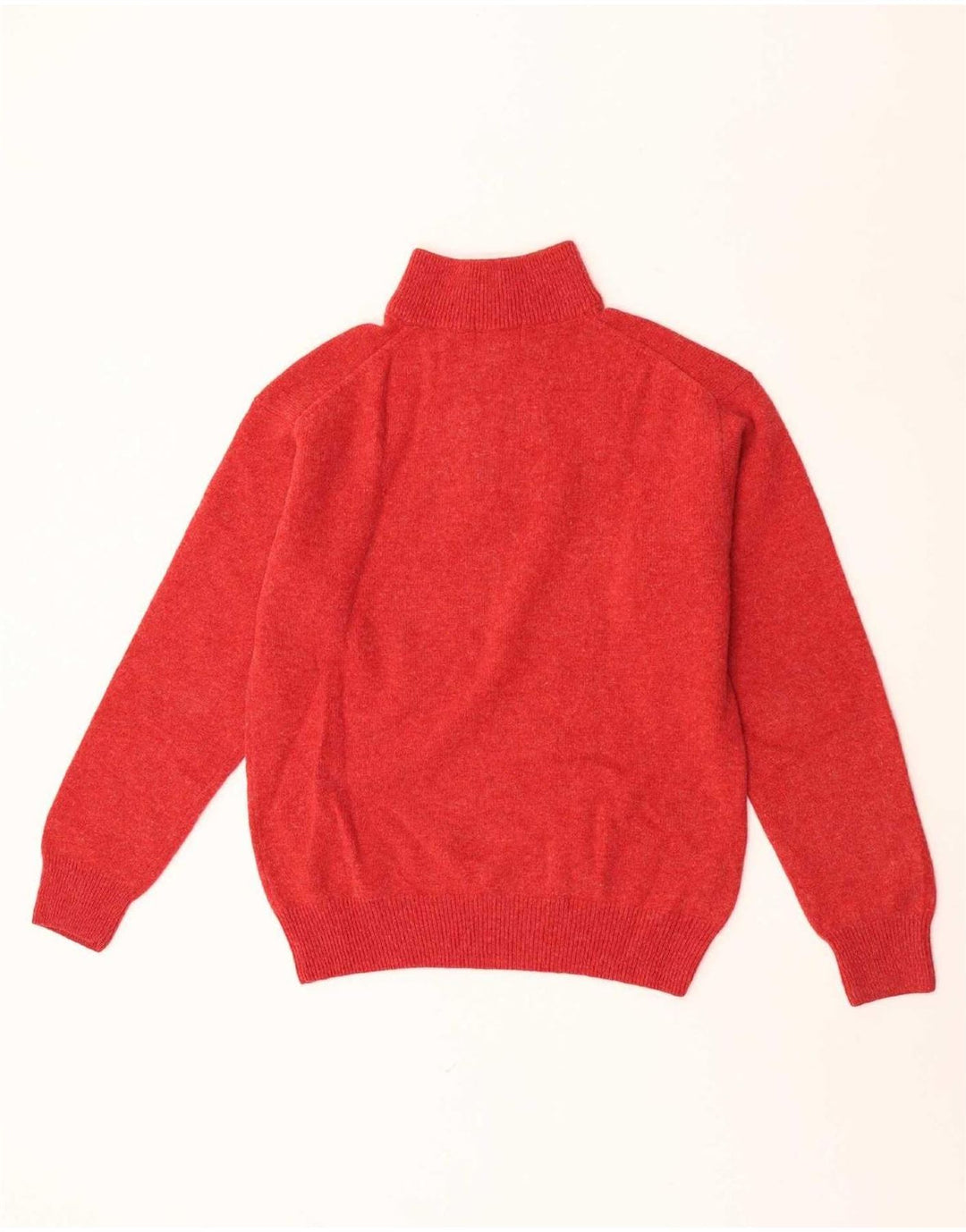 Gant Pull Col Zippé Homme Rouge Moyen Laine d'Agneau