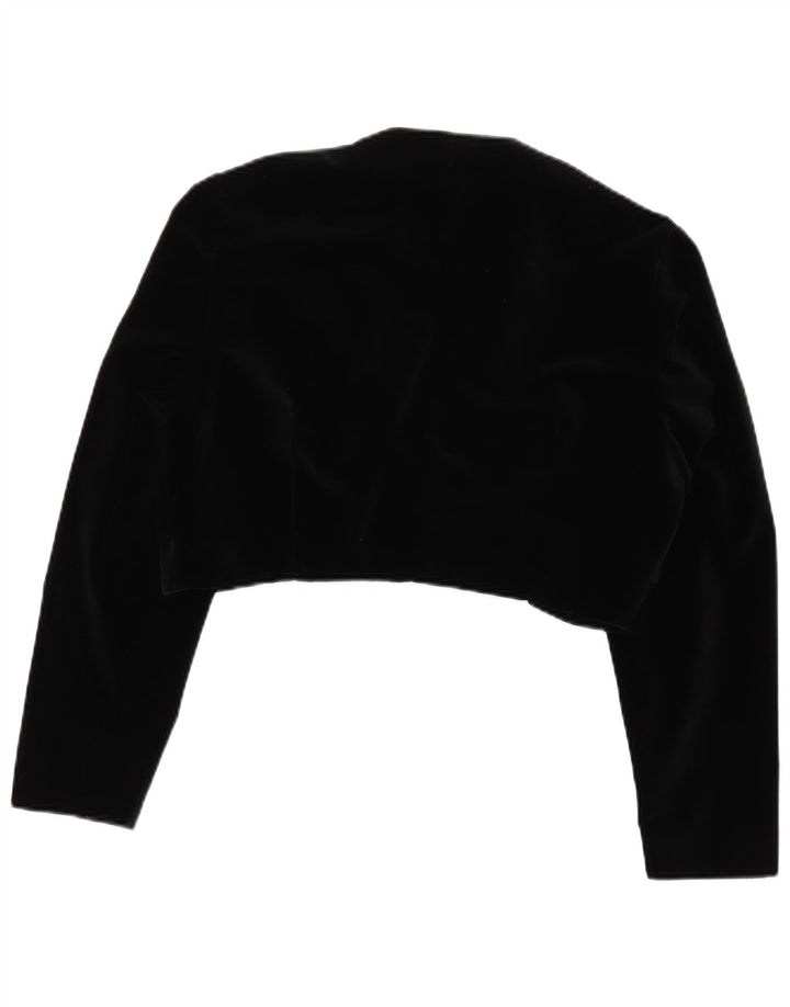 Veste Boléro Femme Vintage IT 48 XL Coton Noir