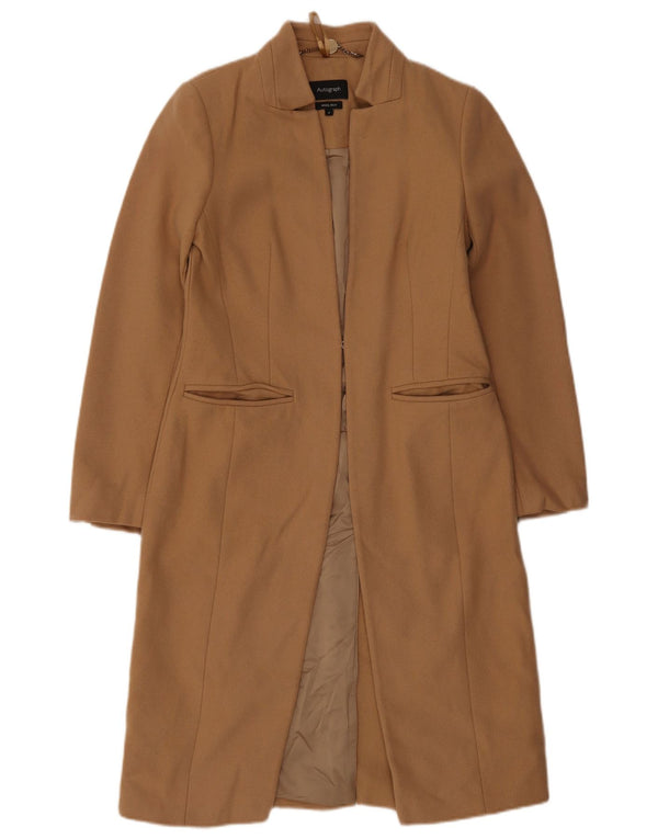 Marks & Spencer Manteau autographe pour femme UK 8 Petite laine marron