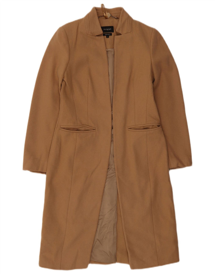 Marks & Spencer Manteau autographe pour femme UK 8 Petite laine marron