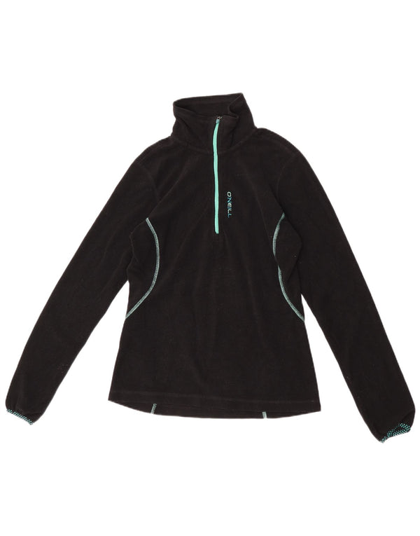 O'Neill Pull polaire coupe régulière à col zippé pour femme UK 10 Small Noir